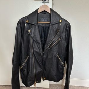 The arrival leather jacket. Limited Collaboration with Stella Artois.